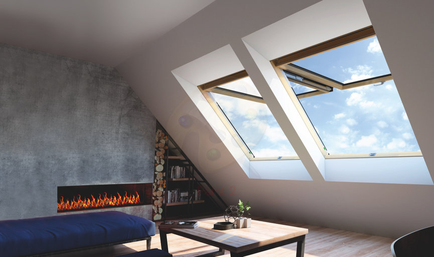 fot. FAKRO okno dachowe uchylno-obrotowe FPP-V preSelect2