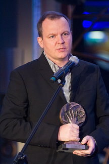 Roman Tereszczak, kierownik regionu w firmie Röben Polska, dziękuje za nagrodę