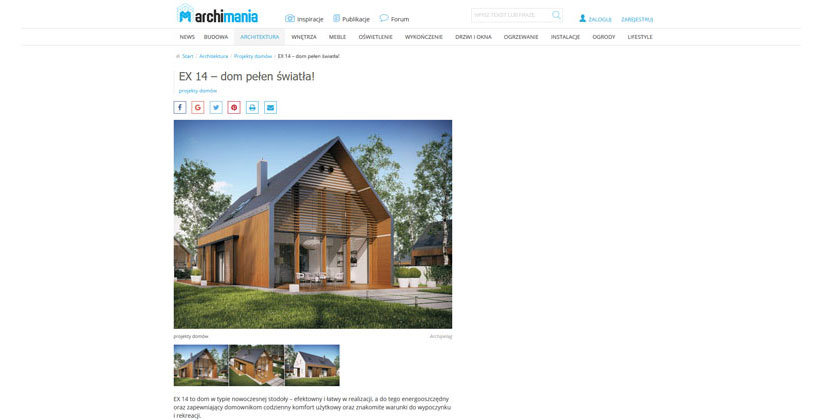 Projekt domu EX 14 ENERGO PLUS