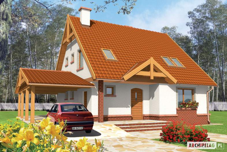 Projekt domu Ciri (z wiatą) - animacja projektu