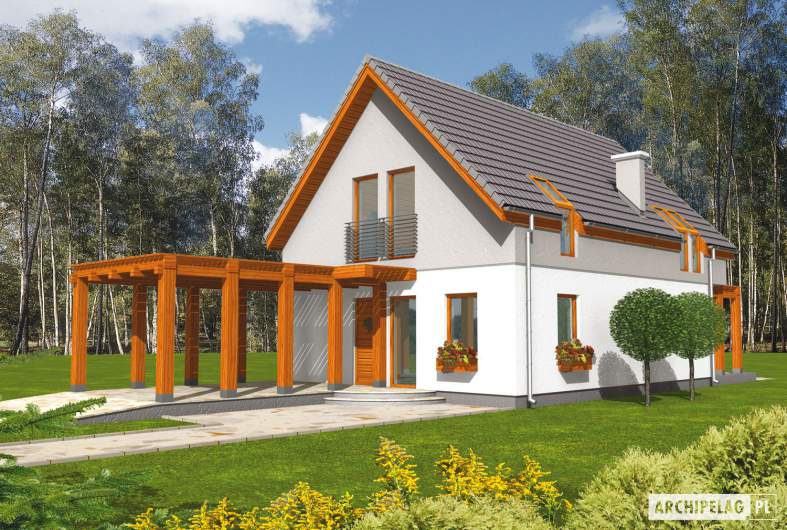 Projekt domu Lara (z wiatą) - animacja projektu